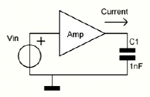 High voltage amplifier capacitive loading