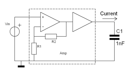 High voltage amplifier improved circuit for high speed